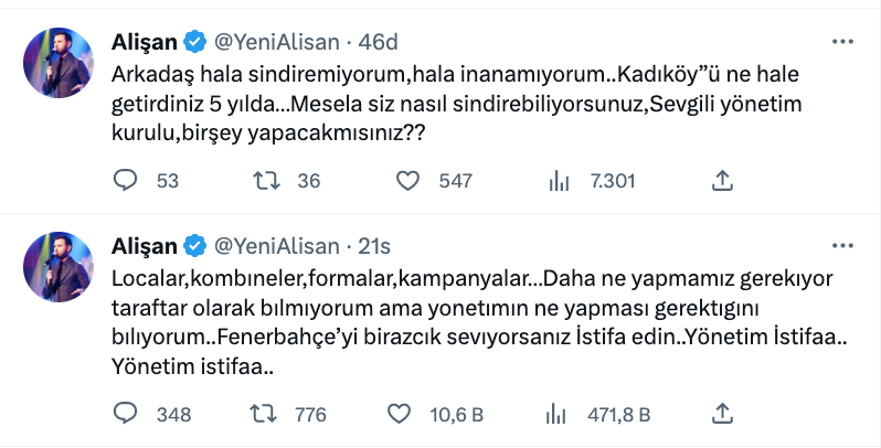 alisan dan fenerbahce yonetimine zehir zemberek sozler sindirebiliyor musunuz